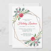 Holiday Luncheon Greenery Waterverf Kaart (Voorkant)