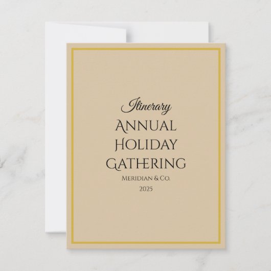 Holiday Luxe Christmas Event Program | Itinerary (Voorkant)