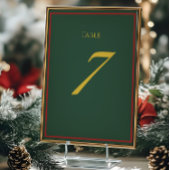 Holiday Luxe Christmas Table Number Card Kaart