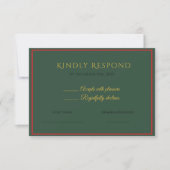 Holiday Luxe Elegant RSVP Card for Business (Voorkant)