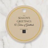 Holiday Luxe Kerst Cadeautag | Modern Bedankjes Labels (Voorkant)