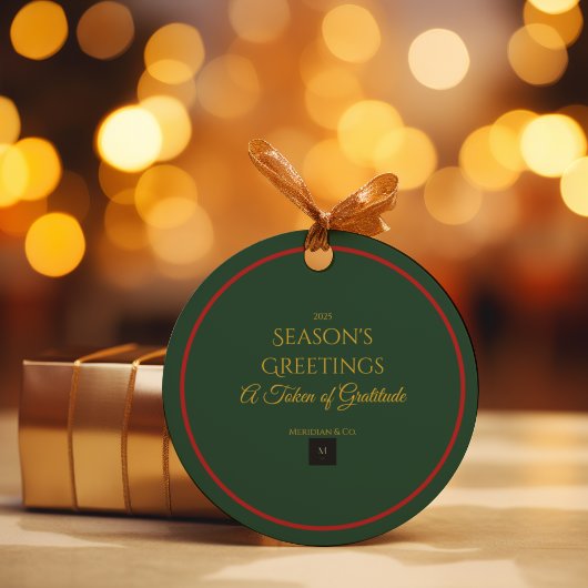 Holiday Luxe Kerst Cadeautag | Modern Bedankjes Labels