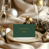 Holiday Luxe Modern Christmas Place Card  Plaatskaartje