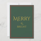 Holiday Luxe Modern Elegant Invitation Card Kaart (Voorkant)
