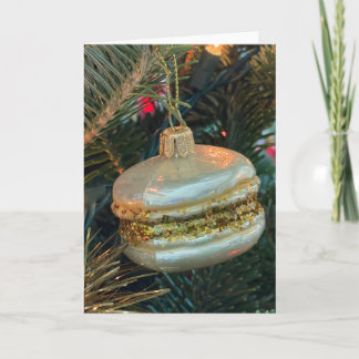 Holiday Macaron Christmas Tree Ornament Card Bedankkaart