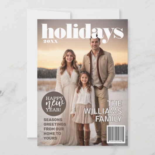 Holiday Magazine thema kerst Kaart (Voorkant)
