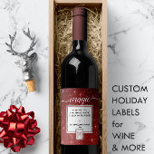 Holiday MAGIC Burgundy Blush Waterverf Monogram Wijn Etiket