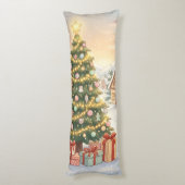 Holiday Magic Christmas Pillow Lichaamskussen (Achterkant (Verticaal))