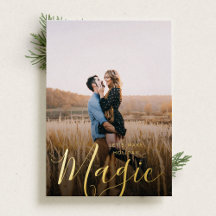 Holiday Magic Foto Goud Folie Kaart