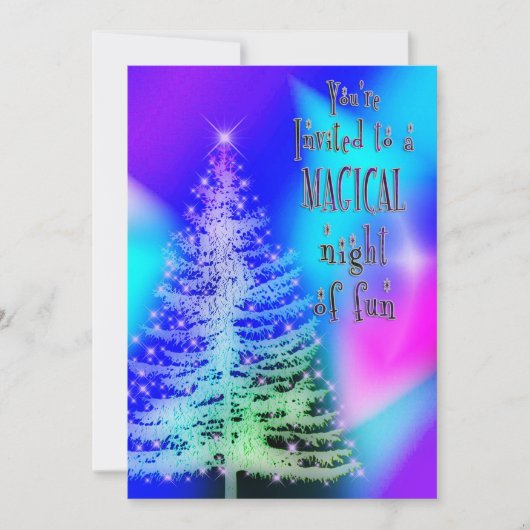 Holiday Magic Invitation - Northern Lights Kaart (Voorkant)