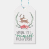 Holiday Magic | Kerstmis met Woodland Jackalope Cadeaulabel (Voorkant)
