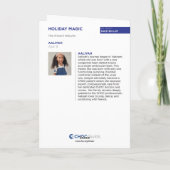 Holiday Magic - Kids Art for CHOC Kaart (Achterkant)