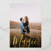 Holiday Magic Photo Gold Foil Kaart (Voorkant)