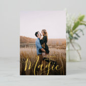 Holiday Magic Photo Gold Foil Kaart (Staand Voorkant)