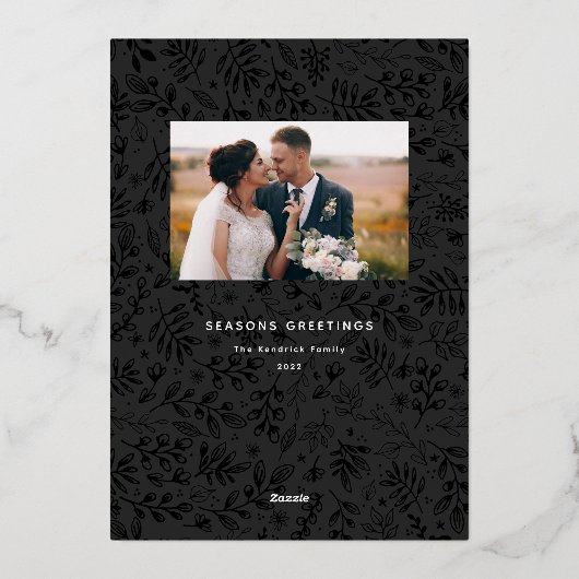 Holiday Magic Photo Gold Foil Kaart (Achterkant)