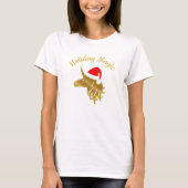 Holiday Magic Unicorn Kerstmis T shirt (Voorkant)