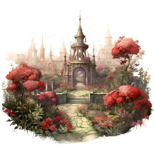 Holiday Magical Castle Decoupage Paper Tissuepapier