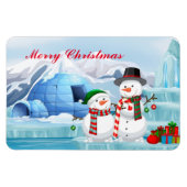 Holiday Magnet-Snowmen Magneet (Horizontaal)