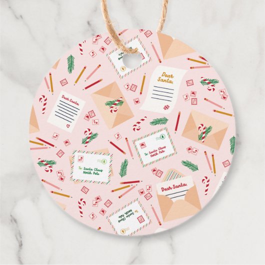 Holiday Mail & Letters to Santa - Vrolijk Kerstfee Bedankjes Labels (Achterkant)