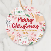 Holiday Mail & Letters to Santa - Vrolijk Kerstfee Bedankjes Labels (Voorkant)