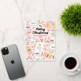 Holiday Mail & Letters to Santa - Vrolijk Kerstfee Folie Feestdagenkaart