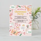 Holiday Mail & Letters to Santa - Vrolijk Kerstfee Folie Uitnodiging (Staand Voorkant)