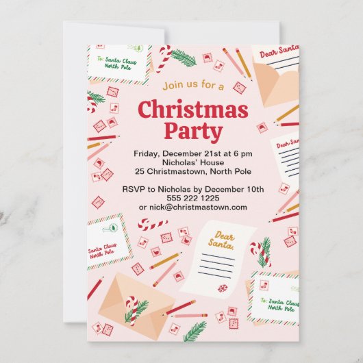 Holiday Mail & Letters to Santa - Vrolijk Kerstfee Kaart (Voorkant)