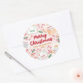 Holiday Mail & Letters to Santa - Vrolijk Kerstfee Ronde Sticker (Envelop)