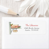 Holiday Mailbox met wintergroen Etiket (Insitu)