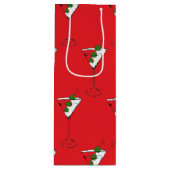 Holiday martini wine bag wijn cadeautas (Voorkant)