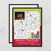 Holiday Maze Wenskaart Feestdagenkaart (Voorkant / Achterkant)