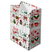 Holiday Medical with Stethoscope Christmas Nurse Medium Cadeauzakje (Voorkant Gekanteld)