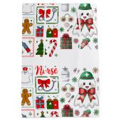 Holiday Medical with Stethoscope Christmas Nurse Medium Cadeauzakje (Achterkant)