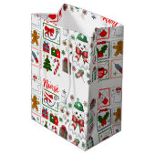 Holiday Medical with Stethoscope Christmas Nurse Medium Cadeauzakje (Achterkant Gekanteld)