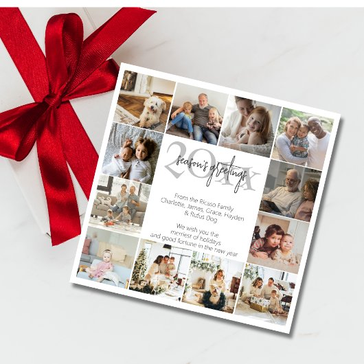 Holiday Memories 12 Fotosjabloon Kerstmis Feestdagenkaart