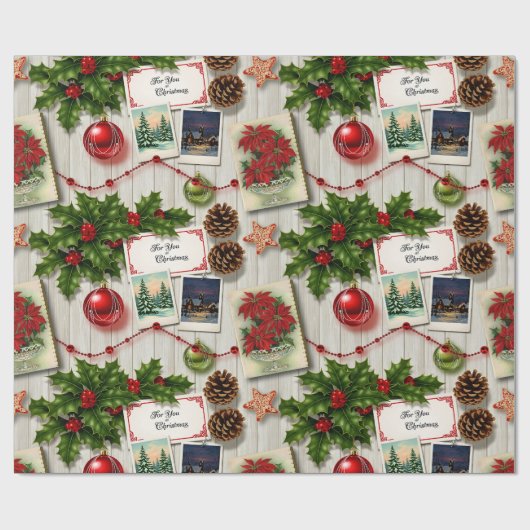 Holiday Memories Collage Cadeaupapier (Vlak)