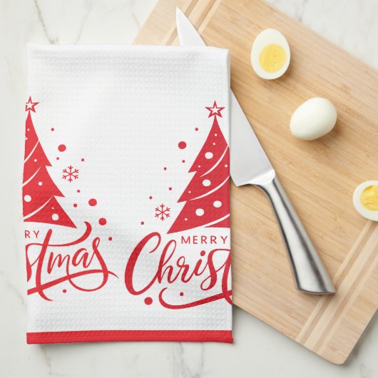 Holiday Merry Christmas  Theedoek (Quarter Fold)