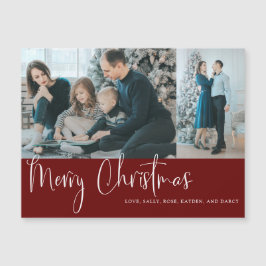 Holiday Merry kerstscript 2 Foto Collage Red