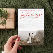 Holiday met handgeschreven zegeltjes feestdagenkaart