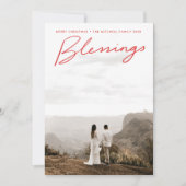 Holiday met handgeschreven zegeltjes feestdagenkaart (Voorkant)