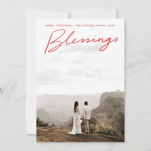 Holiday met handgeschreven zegeltjes feestdagenkaart (Voorkant)