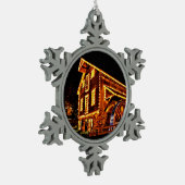 Holiday Mill snewflake pewter kerstversiering Tin Sneeuwvlok Ornament (Links)