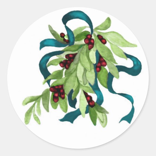Holiday Mistletoe Envelope Seal for Amy Ronde Sticker (Voorkant)