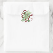 Holiday Mistletoe Envelope Seal Ronde Sticker (Tas)
