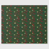 Holiday Mistletoe Wrapping Paper Cadeaupapier (Vlak)