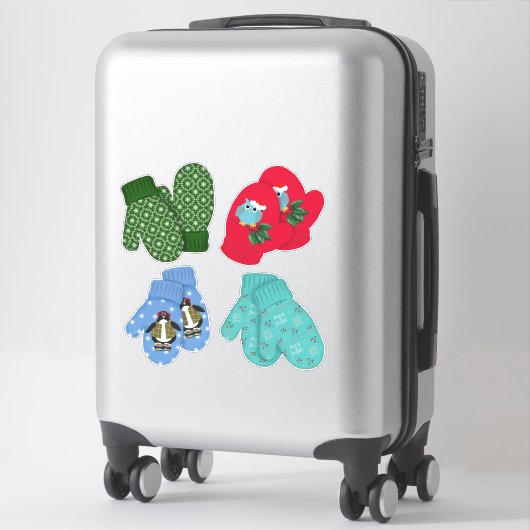 Holiday Mittens | Kerstdecor | Groot Sticker (Koffer)