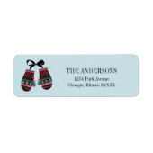 Holiday Mittens Warm Wish Address Label (Voorkant)