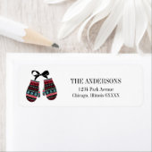 Holiday Mittens Warm Wish Address Label (Insitu)