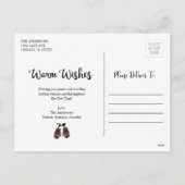 Holiday Mittens Warm Wishes Foto Briefkaart (Achterkant)