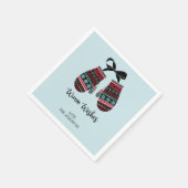 Holiday Mittens Warm Wishes Kerstmet Napkins Servetten (Hoek)